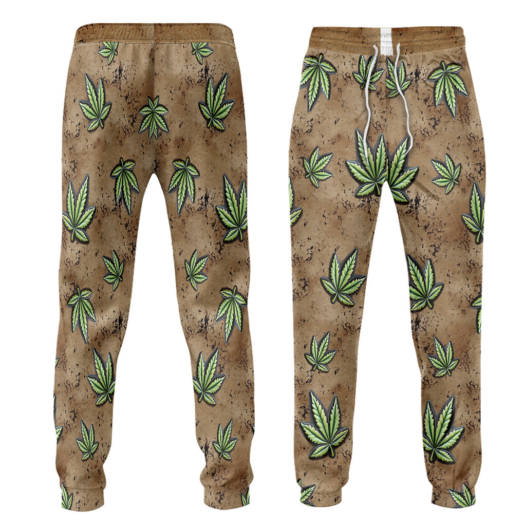 J'aime les grosses têtes - Sweat à capuche et pantalon de survêtement personnalisés sur le thème du cannabis