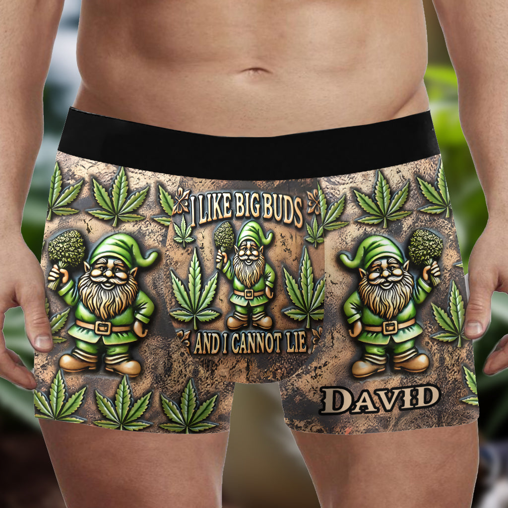 J'aime les grosses têtes - Boxers personnalisés pour hommes sur le thème du cannabis