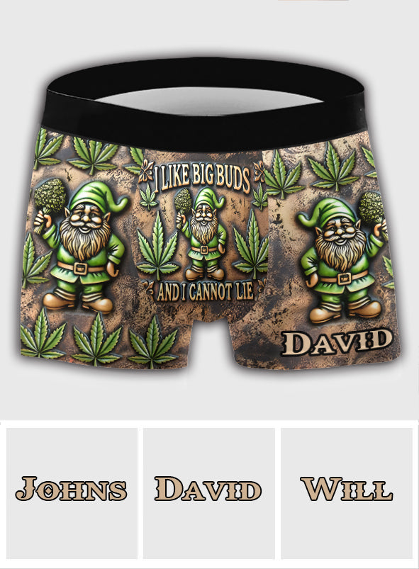 J'aime les grosses têtes - Boxers personnalisés pour hommes sur le thème du cannabis
