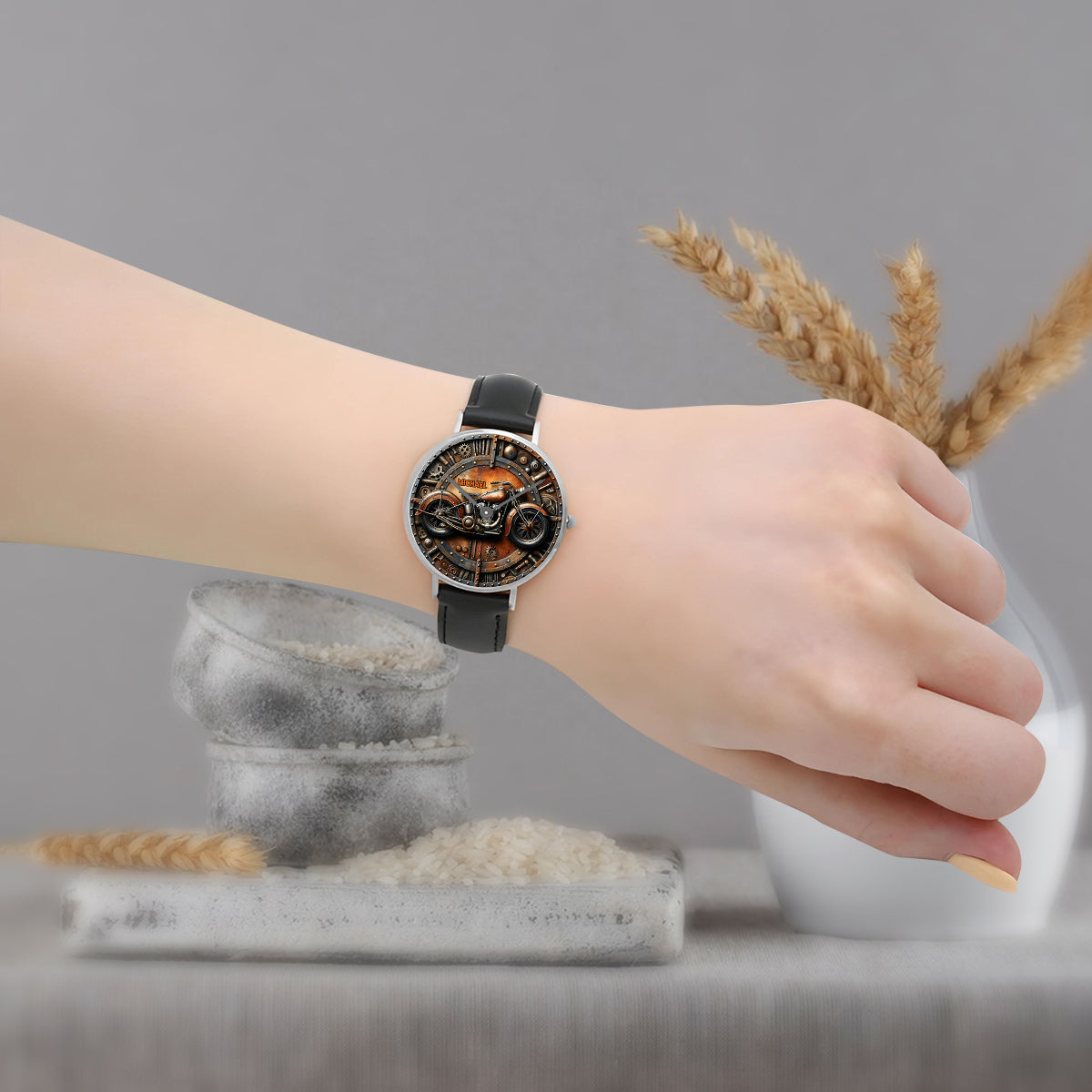 Il est temps de rouler - Montre-bracelet personnalisée pour motard