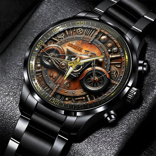 Zeit zum Fahren – Personalisierte Biker-Handuhr