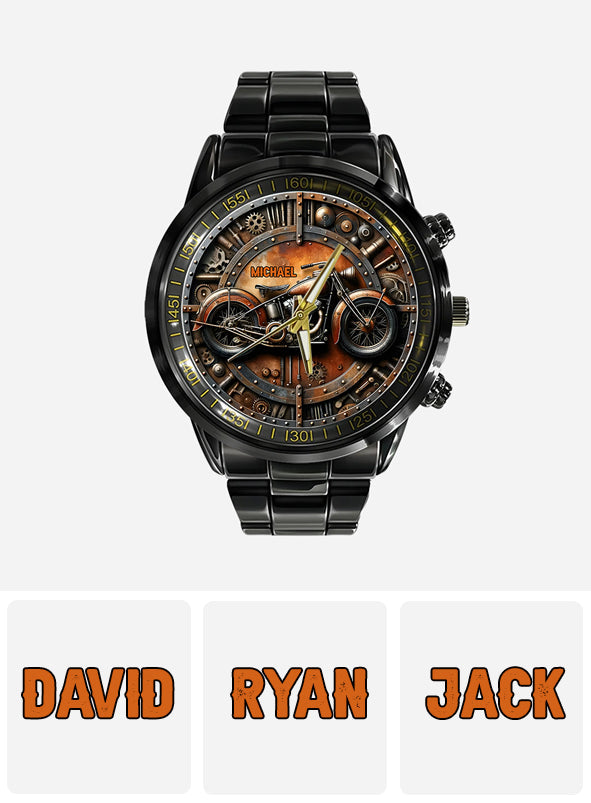 Il est temps de rouler - Montre-bracelet personnalisée pour motard