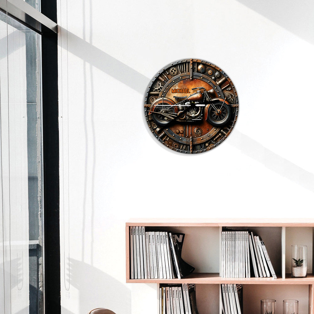 Horloge murale personnalisée pour motards « Heate To Ride »