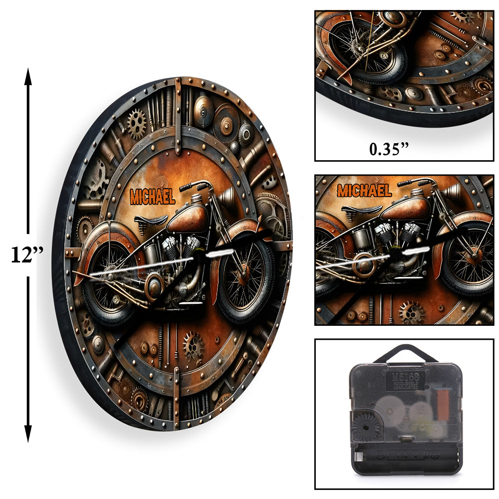 Horloge murale personnalisée pour motards « Heate To Ride »