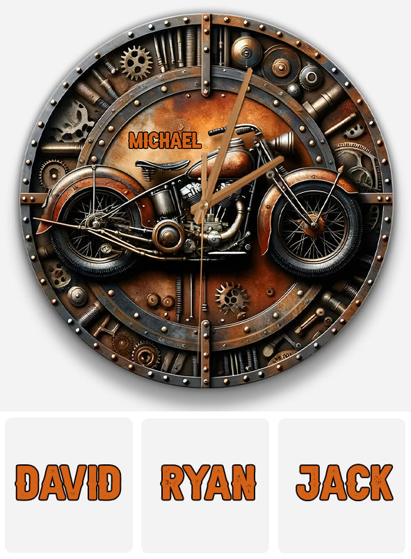 Horloge murale personnalisée pour motards « Heate To Ride »