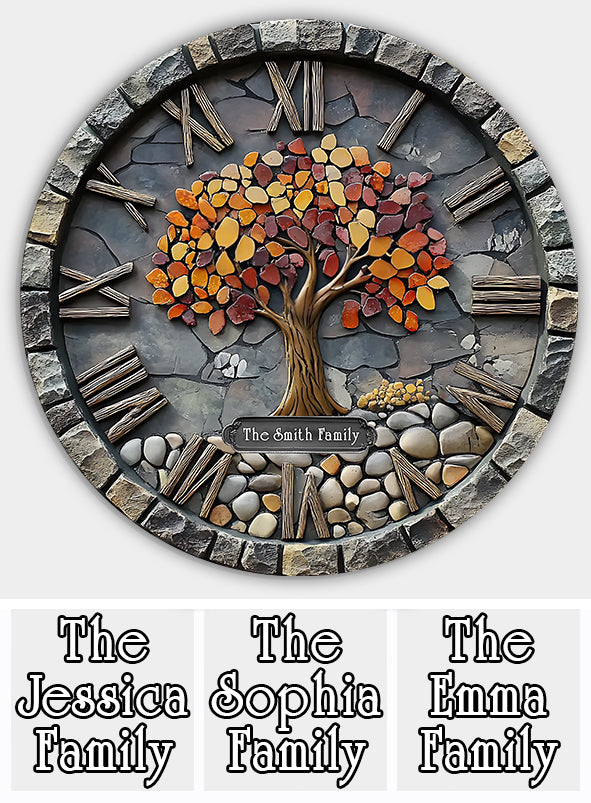 Zeit mit der Familie ist unbezahlbar – Personalisierte Familienwanduhr