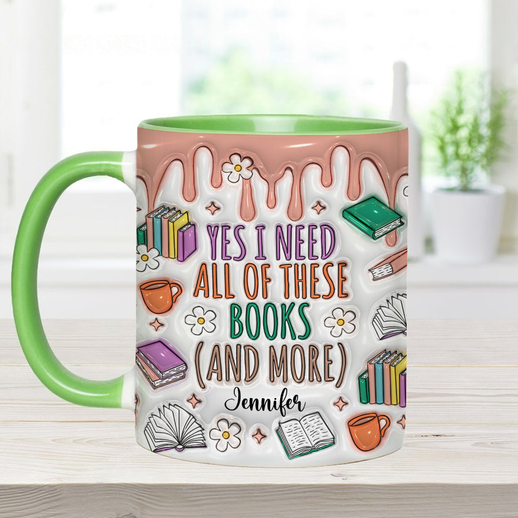 Oui, j'ai besoin de tous ces livres ! – Mug personnalisé à motif de livre