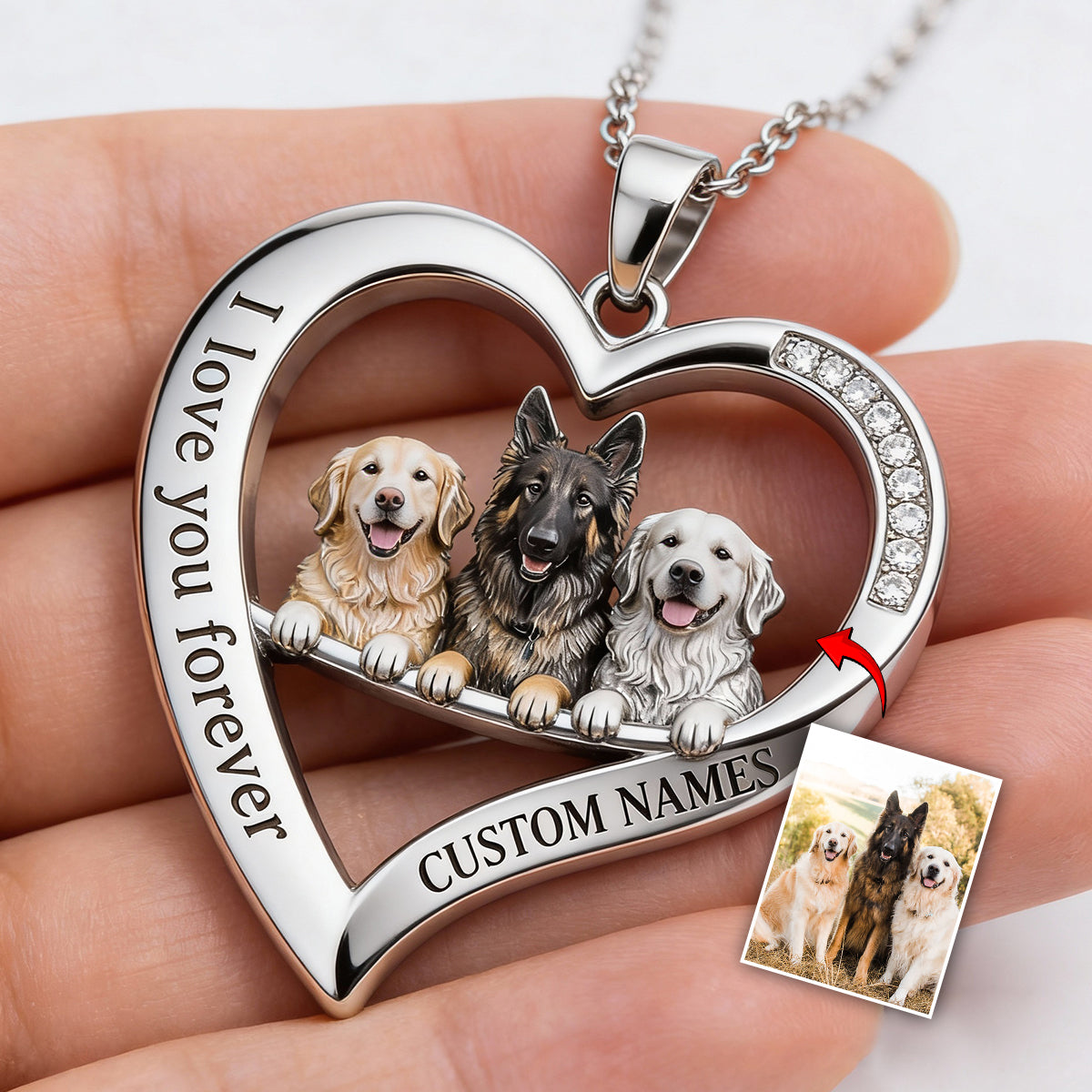 Personalisierter Welsh Corgi Metallanhänger - Aus jedem Foto