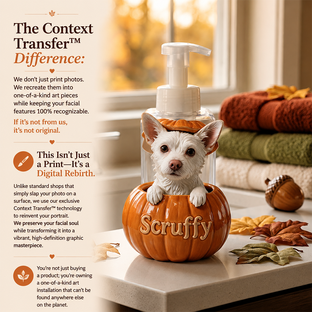 Personalized French Bulldog Pumpkin Peek-A-Boo Pump Dispenser - Cute Fall Bathroom Decor Dog Lover Gift