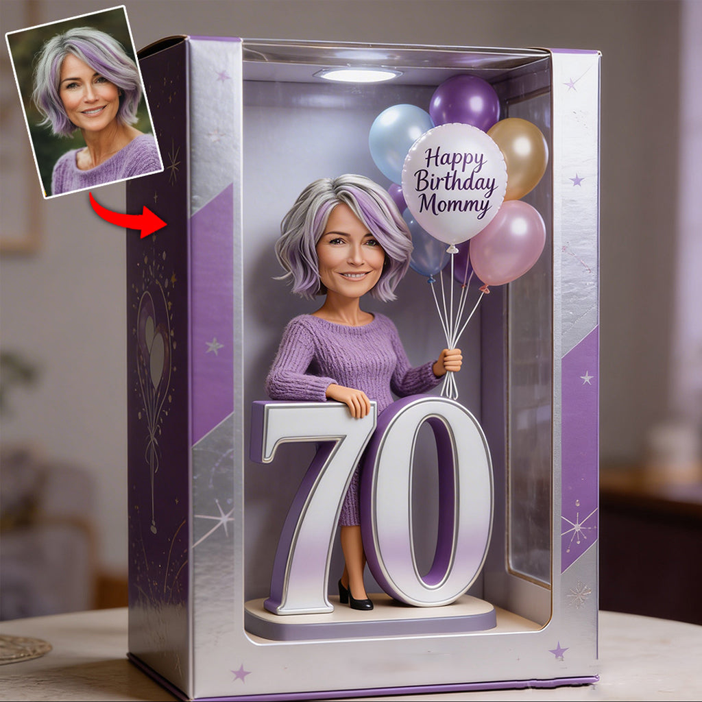 Personalisierte 1. Geburtstagsplakette mit süßem Baby und Ballons