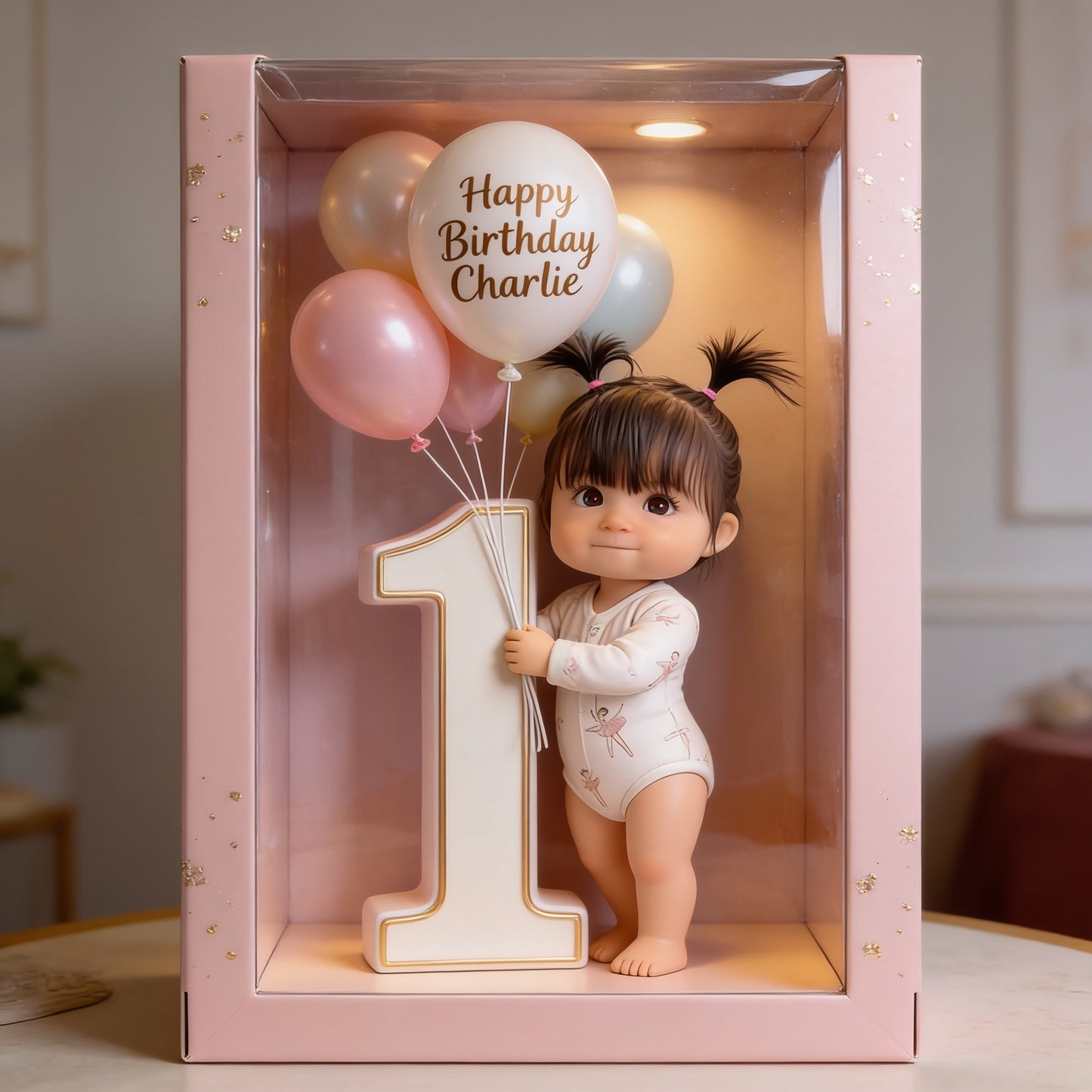 Personalisierte süße Baby 1. Geburtstag Acrylplakette, Ballon-Thema Geschenk