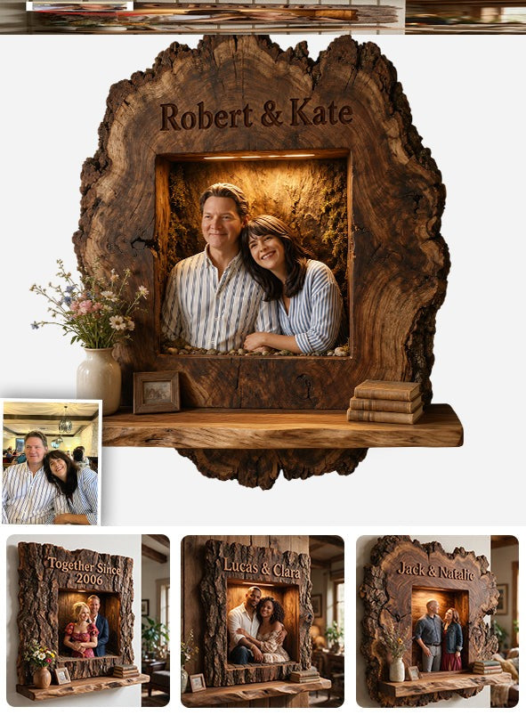 Personalized Romantic Naughty Black Couple Live Edge Wooden Floating Shelf Custom Wall Decor Gift for Valentine's Day, Anniversaries