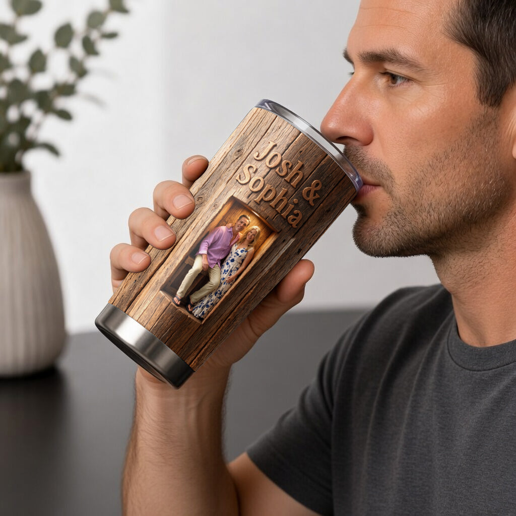 Personalized Rustic Elderly Latin Couple Anniversary Tumbler You & Me We Got This Sentimental Gift for Longtime Spouses