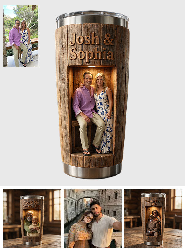 Personalized 'You & Me We Got This' Loving Elderly Black Couple Tumbler - Thoughtful Anniversary Gift for Longtime Married Partners