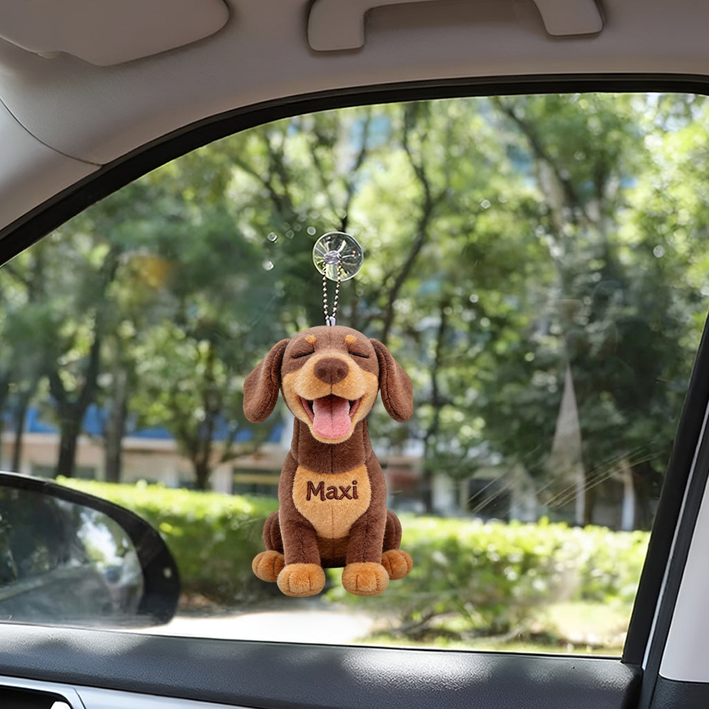 Personalisierter Schwarzer & Brauner Rottweiler Plüsch Schlüsselanhänger, Individuelles Geschenk für Rottweiler-Besitzer