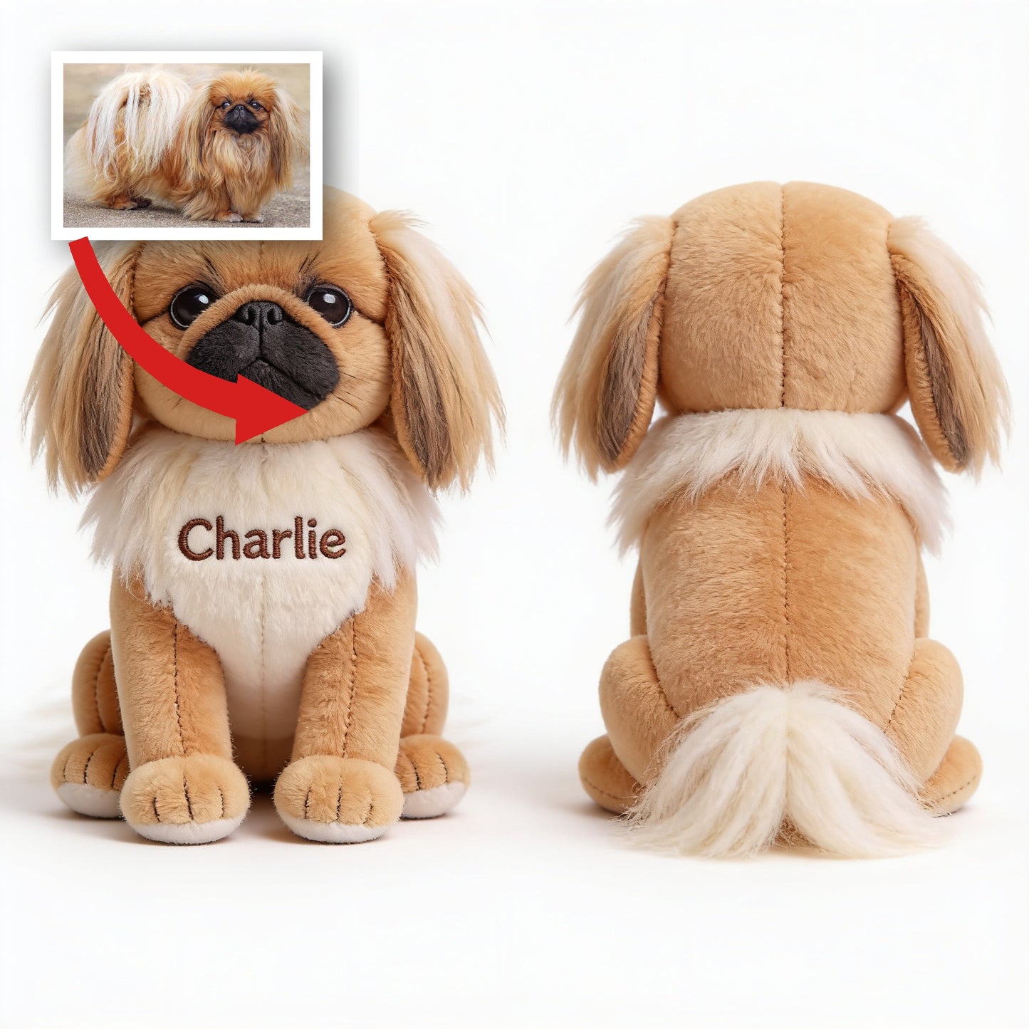 Porte-clés en peluche Shih Tzu personnalisé - Cadeau sur mesure pour amoureux des chiens