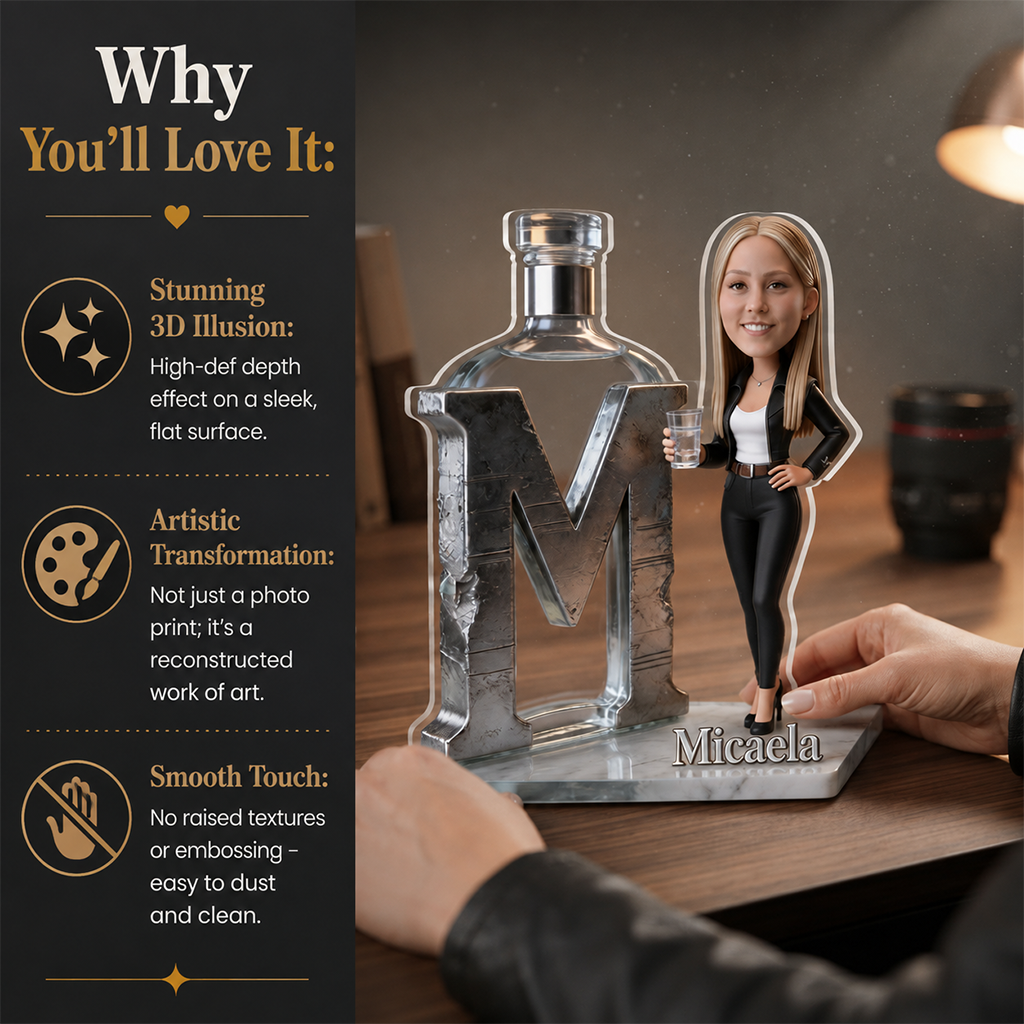Personalized Wine Loving Grandma Custom Shaped Acrylic Plaque - Unique Mother's Day Gift Kitchen Bar Desk Decor