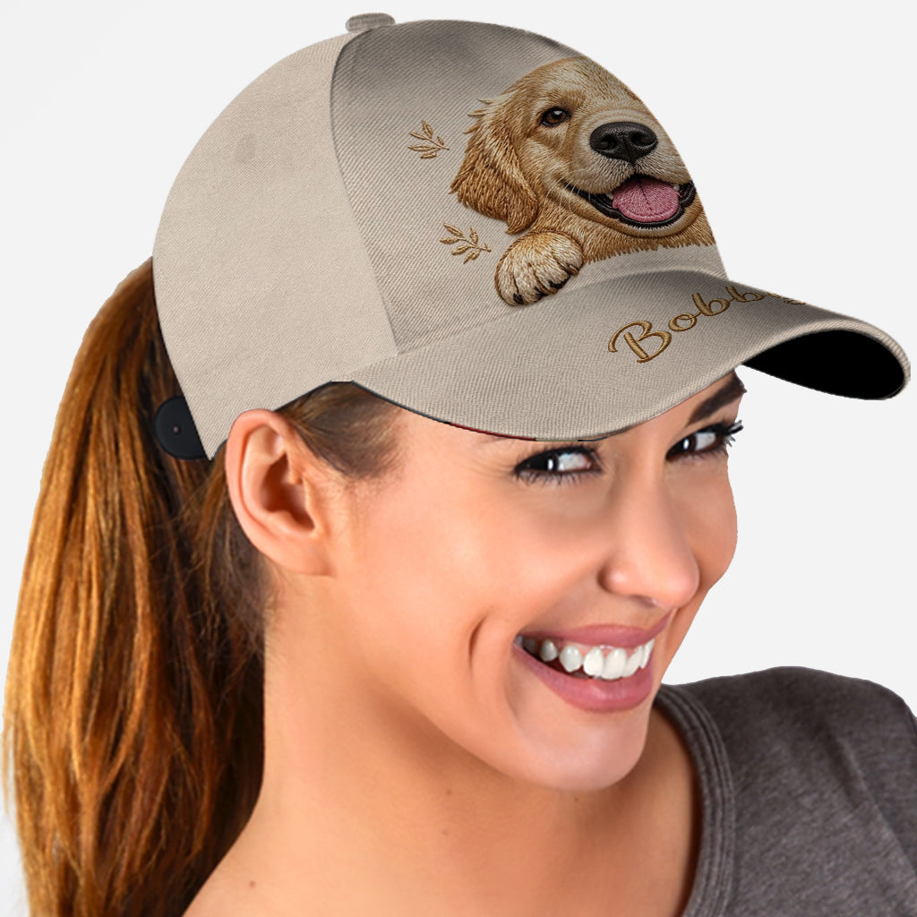 Personalized Embroidered Border Collie Classic Cap, Custom Pet Name Gift for Dog Lovers Casual Outdoor Sun Hat