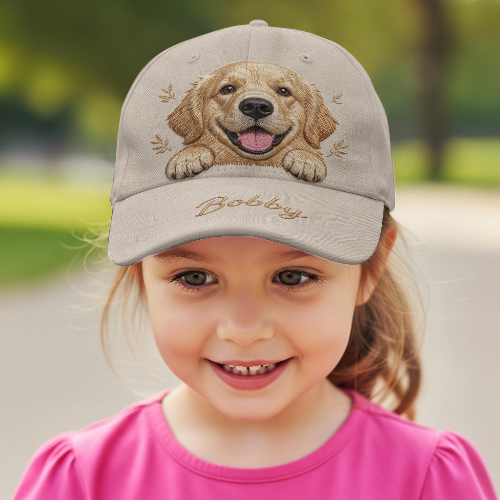 Personalized Peeking Tan Chihuahua Classic Cap, Custom Embroidered Hat Gift for Chihuahua Owners and Dog Lovers