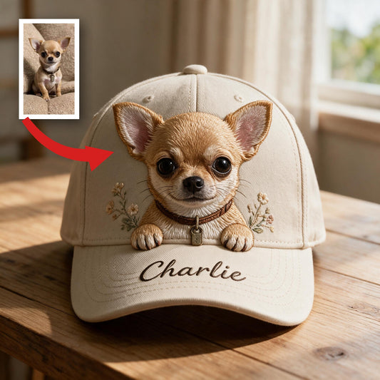 Casquette Classique Chihuahua Tan Personnalisée, Chapeau Brodé Cadeau pour Propriétaires de Chihuahua et Amateurs de Chiens