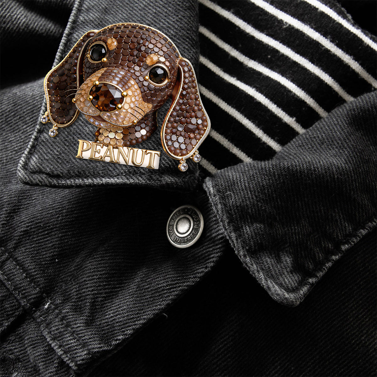 Personalized Sparkly German Shepherd Acrylic Pin, Unique Custom Gift For Dog Lovers And Pet Owners