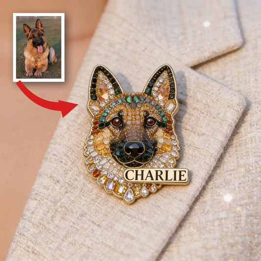 Personalisierte Funkelnde Deutscher Schäferhund Acrylnadel, Einzigartiges Geschenk Für Hundefreunde Und Tierbesitzer