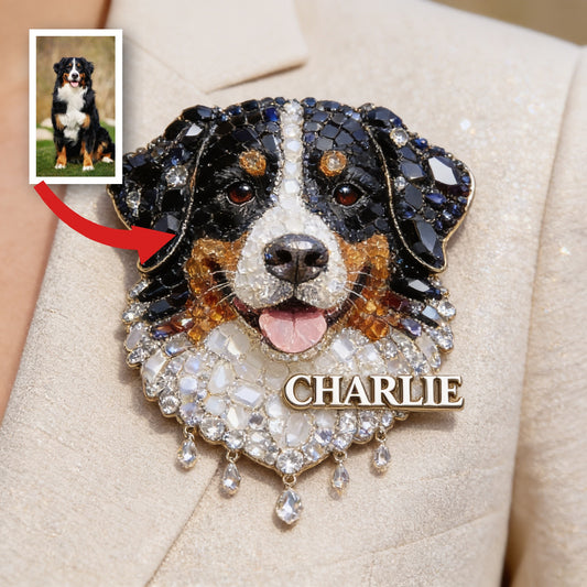 Personalisierte Strass Australian Shepherd Anstecknadel für Hundeliebhaber