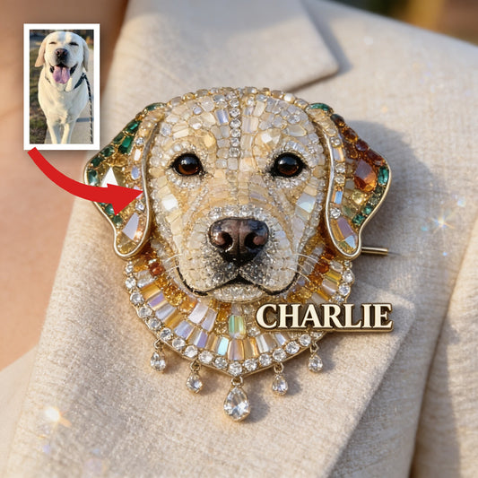 Personalisierte, mit Juwelen besetzte große Doggen-Anstecknadel, einzigartiges Geschenk für Tierliebhaber, Dekorationsaccessoire für Jacken und Rucksäcke