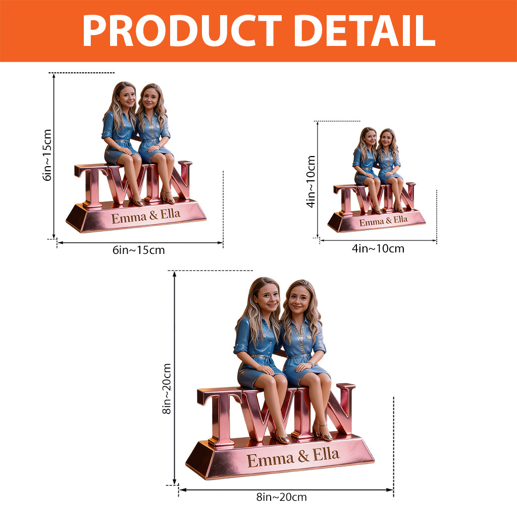 Sibling Forever Personalized Custom Shaped Acrylic Plaque, Cute Young Children Family Keepsake Gift for Desk Home Decor