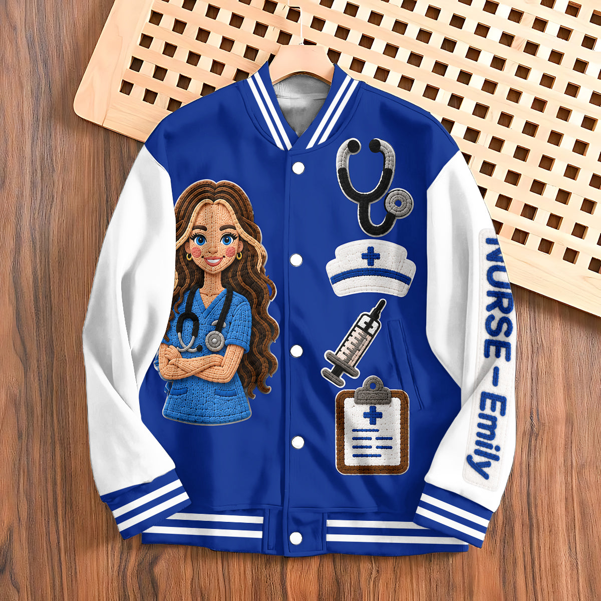 Personalized Doctor Varsity Jacket Custom Photo Doctor Life Appreciation Gift for Healthcare Workers