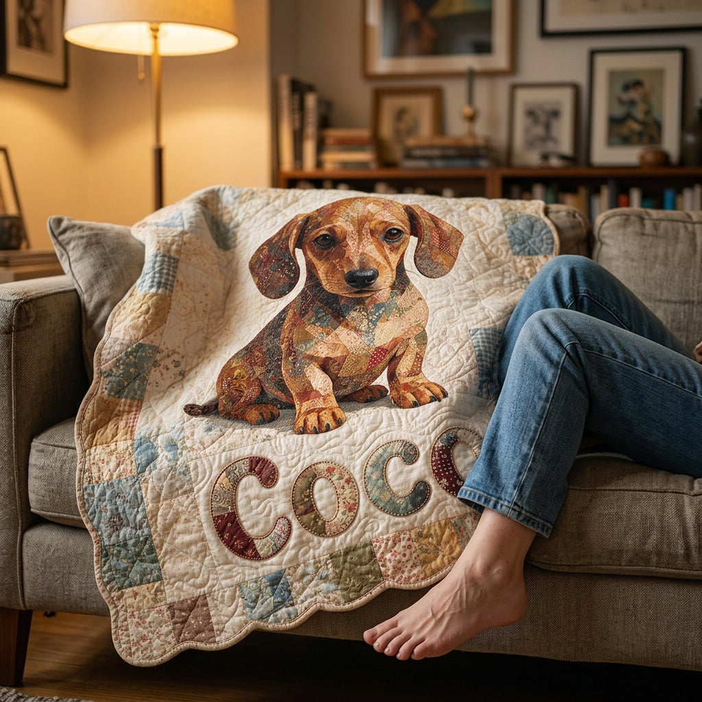 Personalized Patchwork Yorkshire Terrier Shaped Fleece Blanket, Custom Gift for Yorkie Dog Lovers and Pet Owners