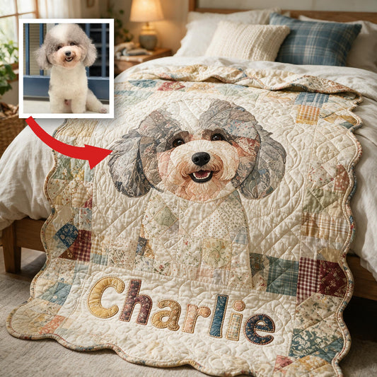 Couverture en Fleece en Forme de Caniche Curly Personnalisée, Cadeau Douillet pour Amateurs de Chiens
