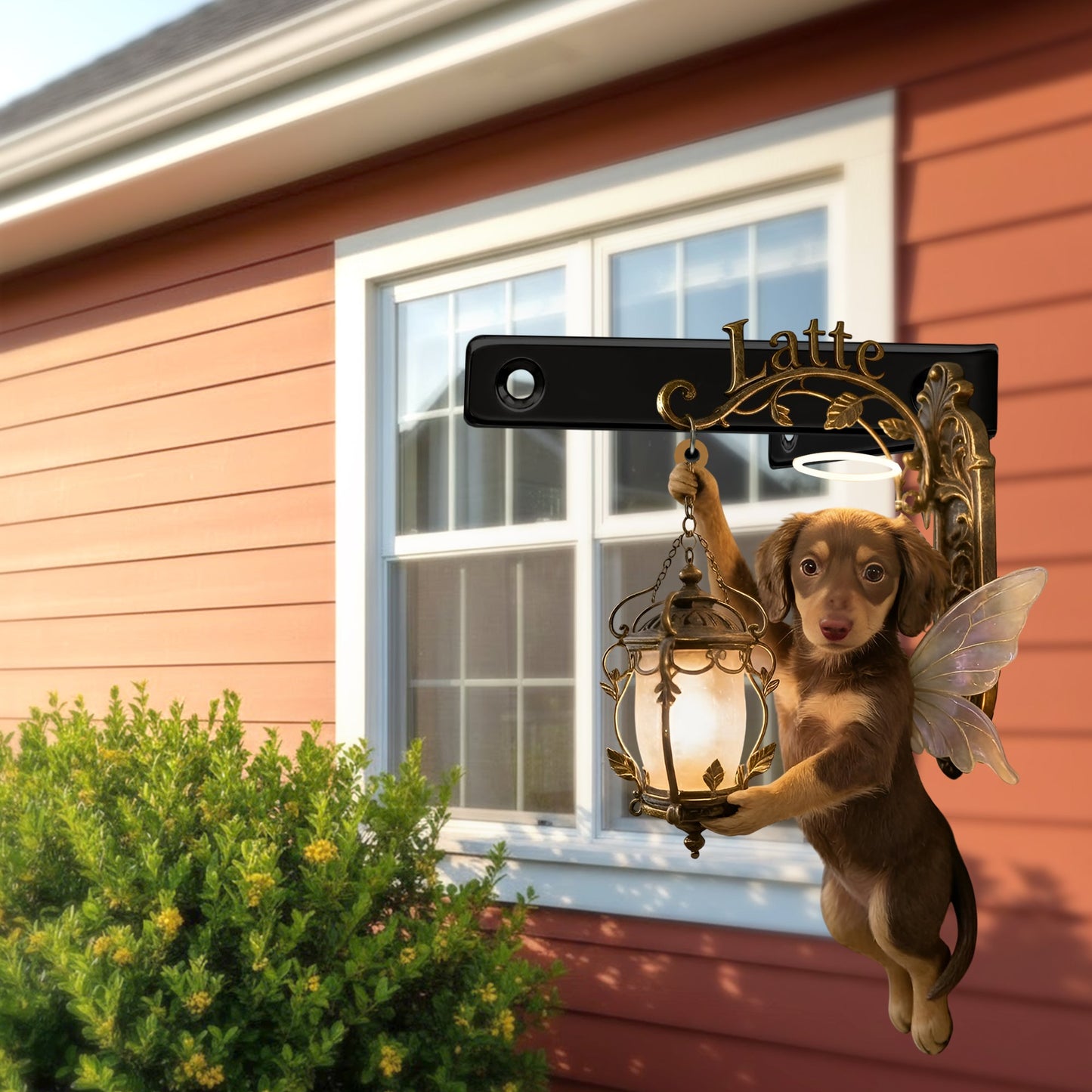 Personalized Tri-Color Australian Shepherd Fairy Wing Wooden Wall Mount Sign - Cute Dog Lover Home Decor Gift