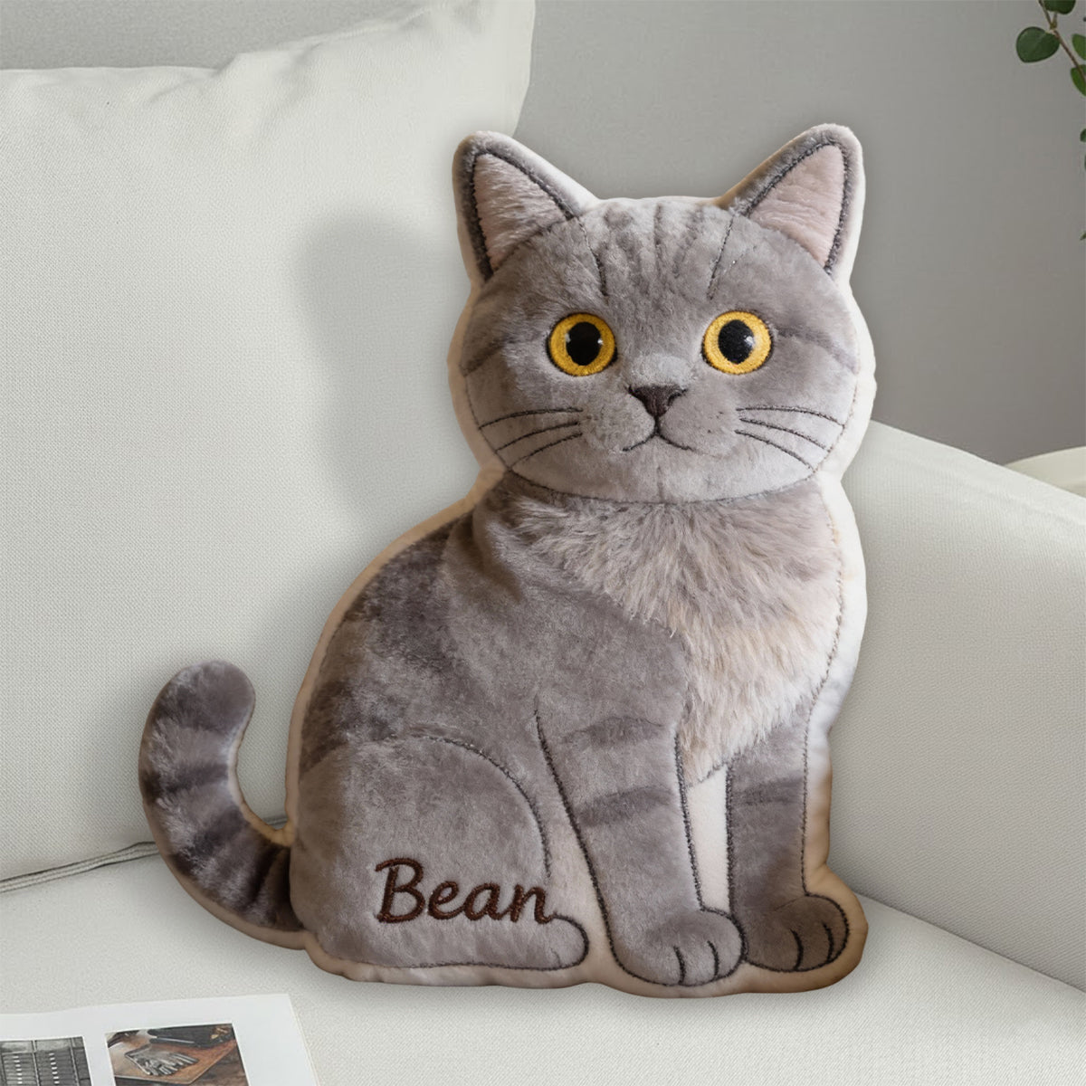 Personalized Fluffy Welsh Corgi Shaped Faux Fur Pillow Custom Dog Lover Home Decor Gift