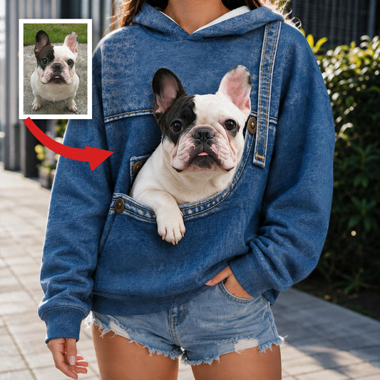 Hoodie Adorable avec Bulldog Français, Cadeau Personnalisé pour Propriétaires de Bulldogs