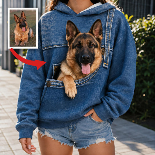 Hoodie Amusant avec Berger Allemand, Cadeau Personnalisé pour Propriétaire de Chien