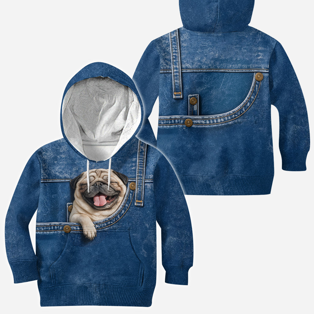 Personalized Mini Black and Tan Dachshund Puppy Pocket Hoodie, Perfect Gift For Dachshund Pet Owners
