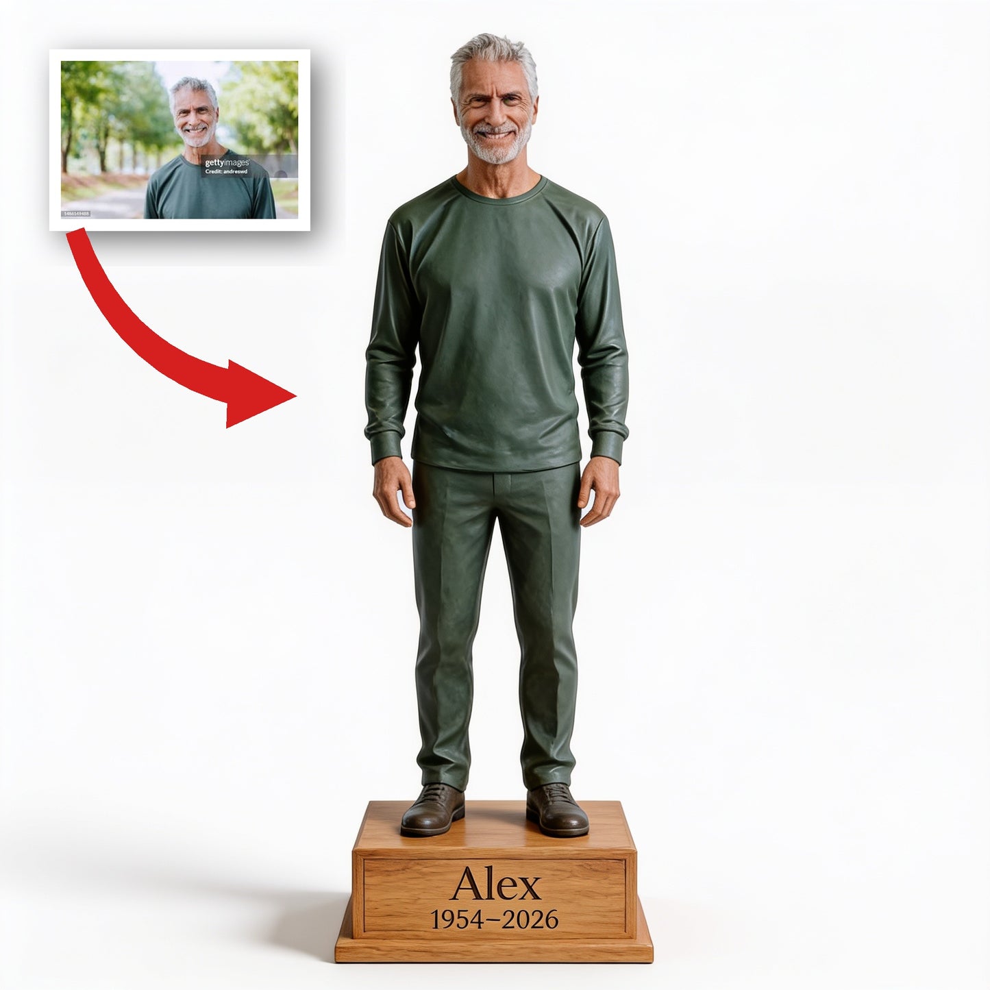 Custom Personalized Older Latina Man Memorial Shaped Acrylic Plaque, Heartfelt Remembrance Keepsake Gift for Loved Ones