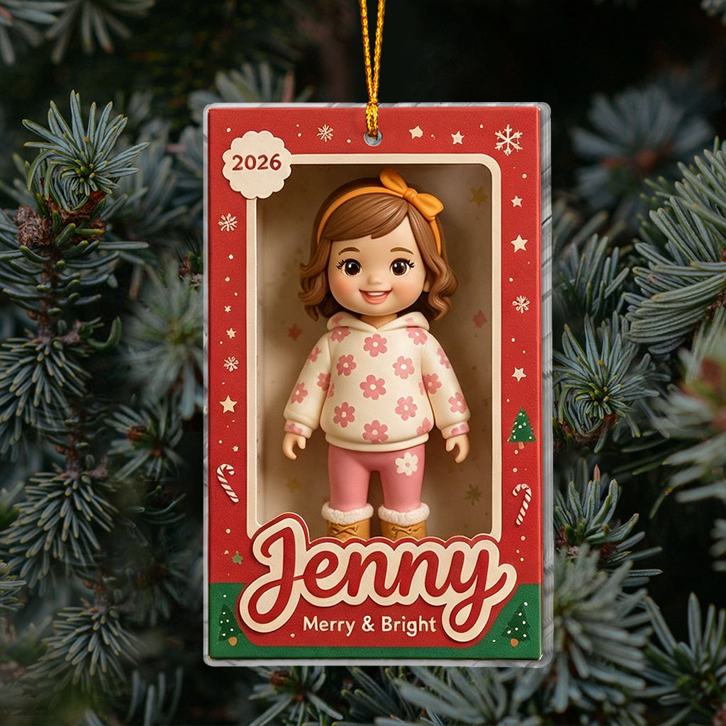 Personalized Fluffy Tortoiseshell Persian Cat Christmas Ornament, Custom Pet Holiday Gift for Cat Owners
