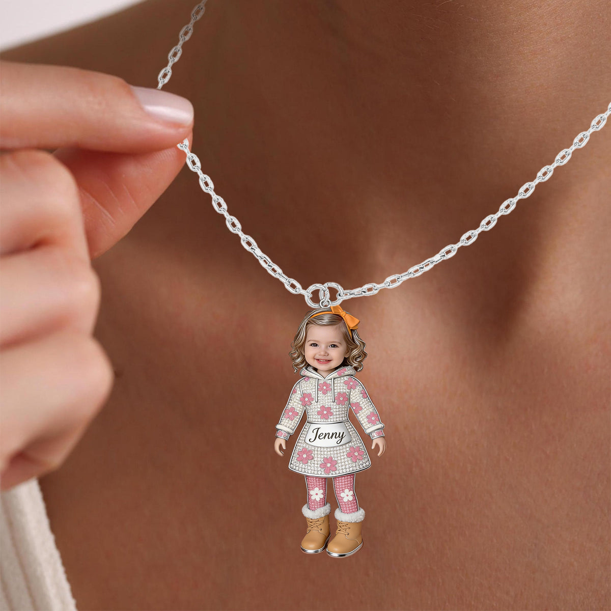 Personalized Custom Name Dachshund Dog Shaped Metal Pendant Necklace, Unique Gift for Dachshund Lovers and Pet Owners