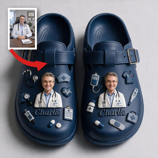 Sabots de Médecin Personnalisés avec Support Arqué - Chaussures Médicales Sur Mesure, Cadeau Idéal pour Médecins et Professionnels de la Santé