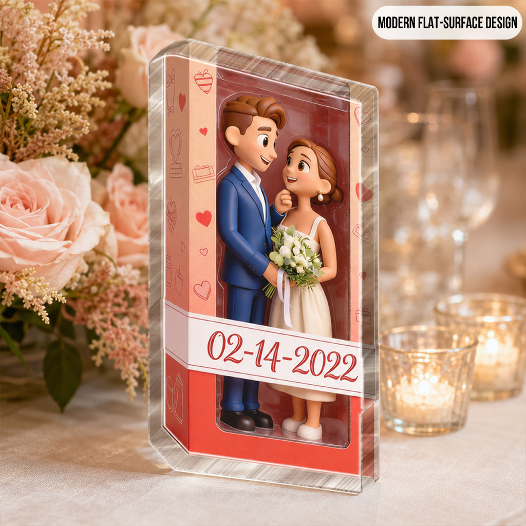 Personalized Romantic Black Couple Custom Shaped Acrylic Plaque | Naughty Valentine Anniversary Gift for Partner Desk Home Decor