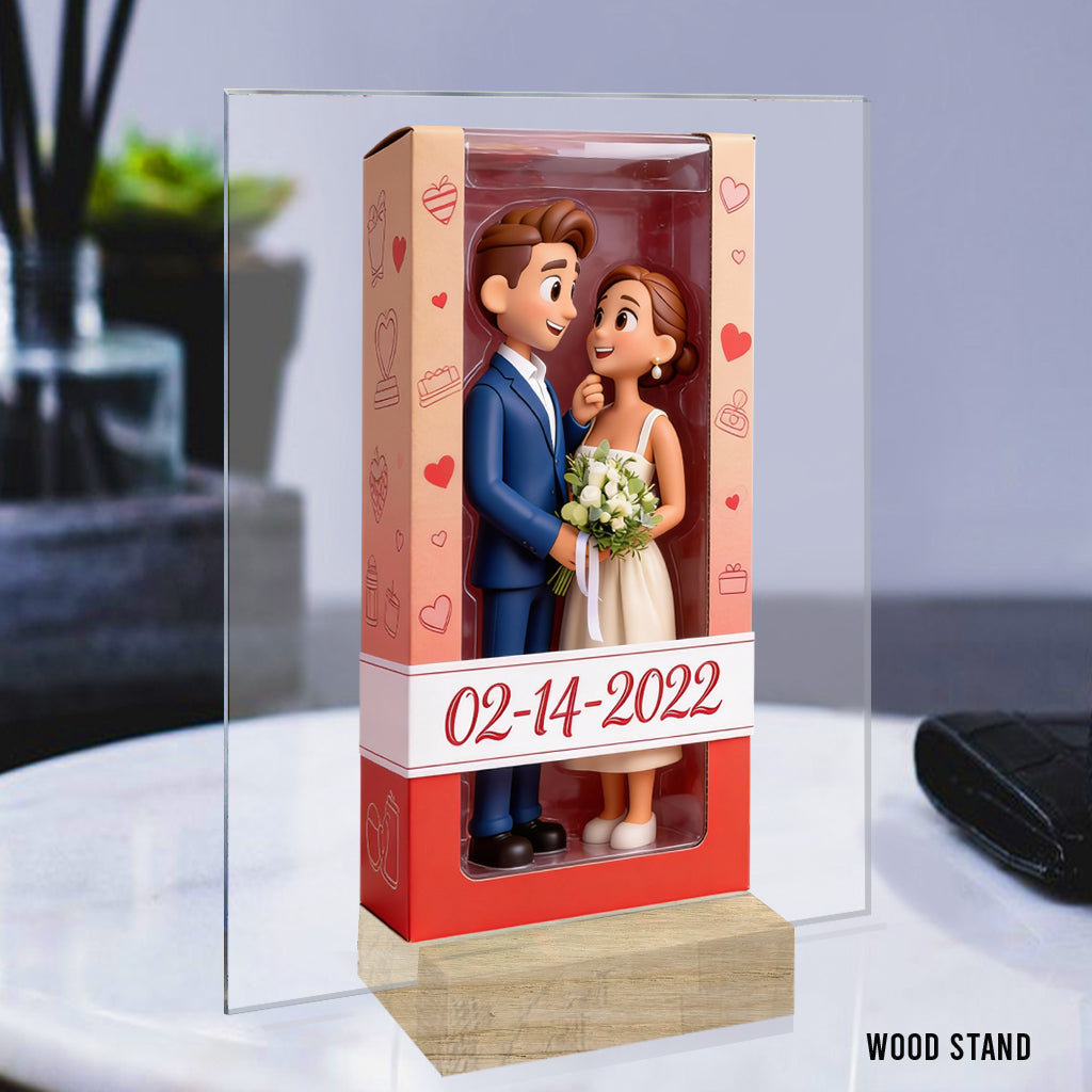 Personalized Romantic Black Couple Custom Shaped Acrylic Plaque | Naughty Valentine Anniversary Gift for Partner Desk Home Decor