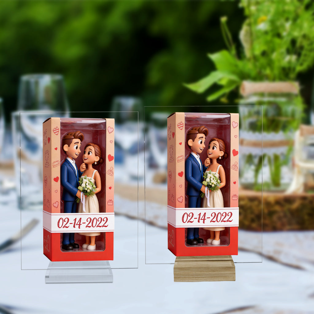 Personalized Romantic Black Couple Custom Shaped Acrylic Plaque | Naughty Valentine Anniversary Gift for Partner Desk Home Decor