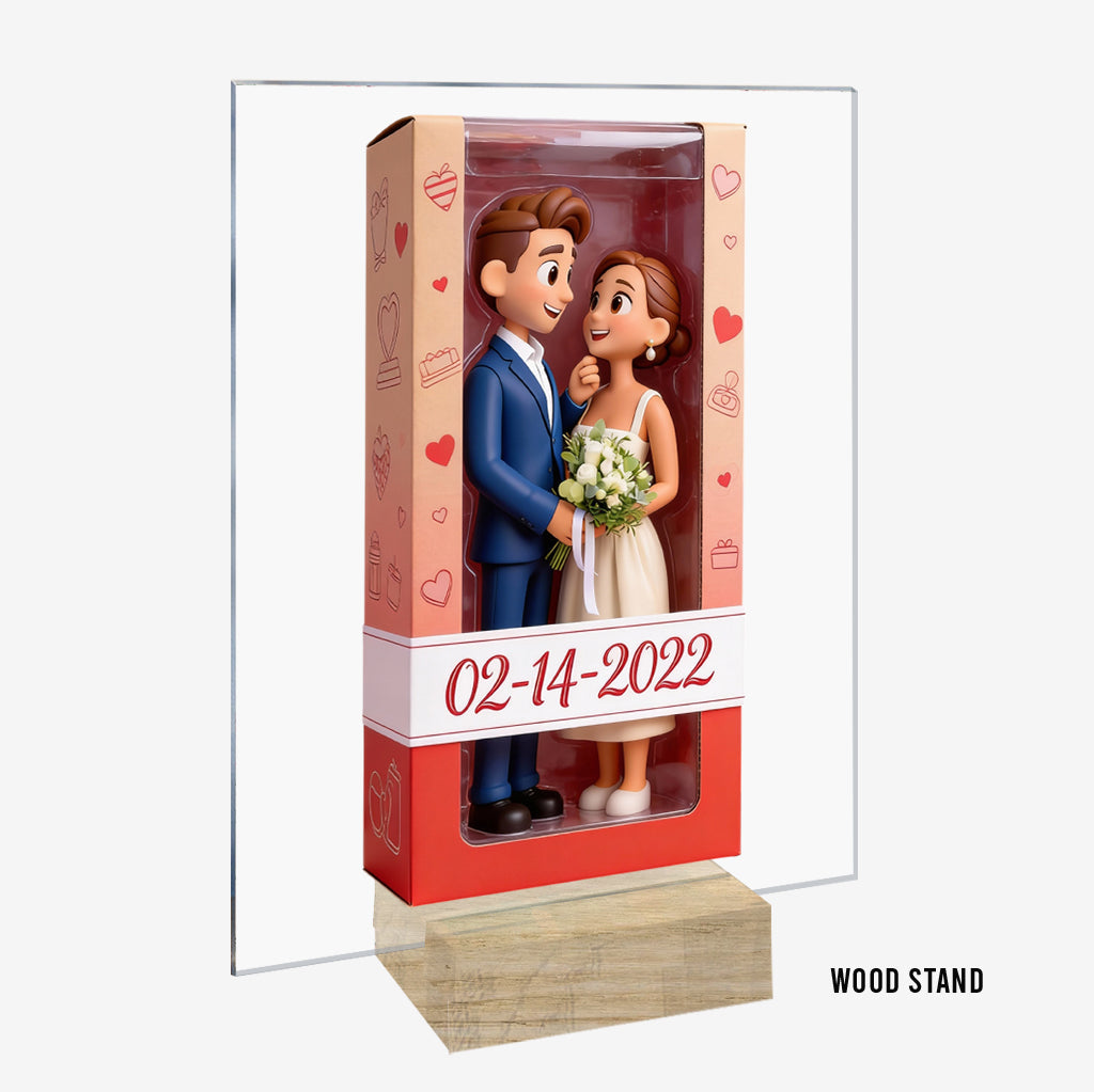 Personalized Romantic Black Couple Custom Shaped Acrylic Plaque | Naughty Valentine Anniversary Gift for Partner Desk Home Decor