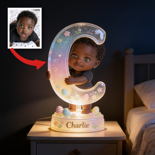Personalisierte Oster süße Junge Acryl LED Nachtlicht Kinderzimmer Deko Geschenk