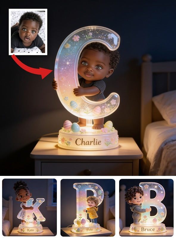 Personalisierte Oster süße Junge Acryl LED Nachtlicht Kinderzimmer Deko Geschenk