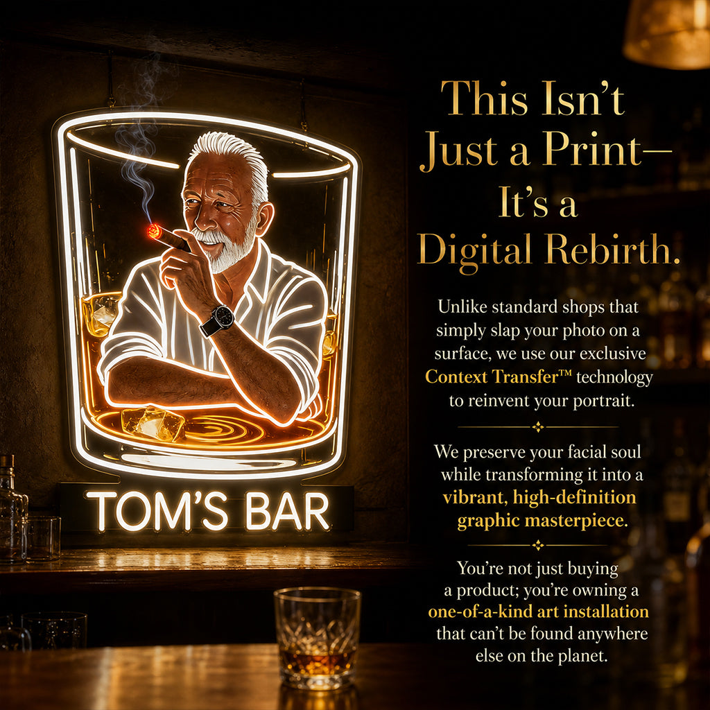 Personalisierte Whiskey Zigarren LED Acryl Bar Sign Home Decor für Erwachsene