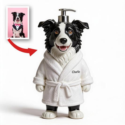 Distributeur de Savon Personnalisé Border Collie pour Amoureux des Chiens