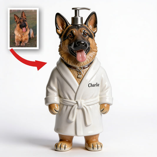 Distributeur de savon personnalisé pour chien Berger Allemand